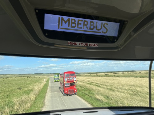 view of vintage bus from Abellio bus at Imberbus